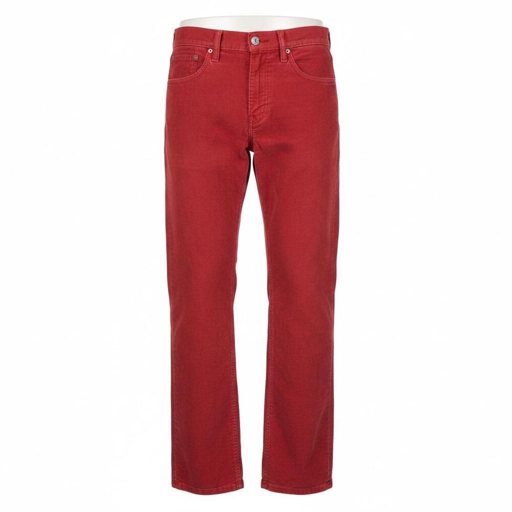 Levi's 514 Corduroy Chino Pants Mens 32x32 Red Straight Leg 5 Pocket Casual